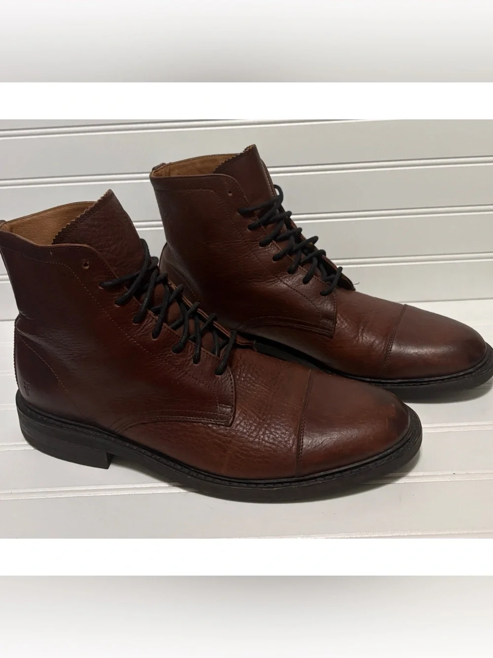 FRYE Seth Cap Toe High Top Lace Up Casual Dress Boots Shoes Mens Size 11 D 80081